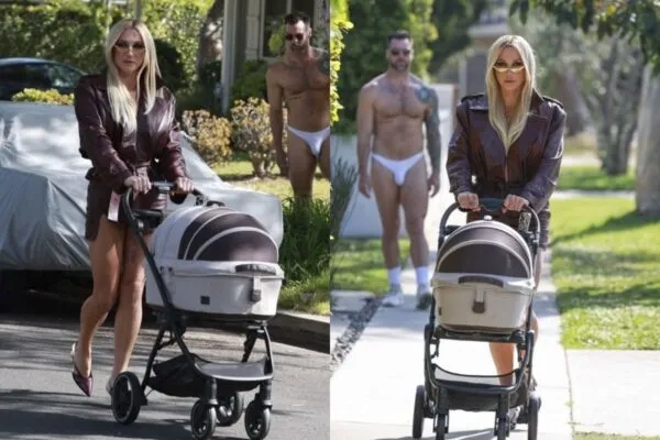 Kesha é seguida por vizinho seminu durante passeio em Los Angeles