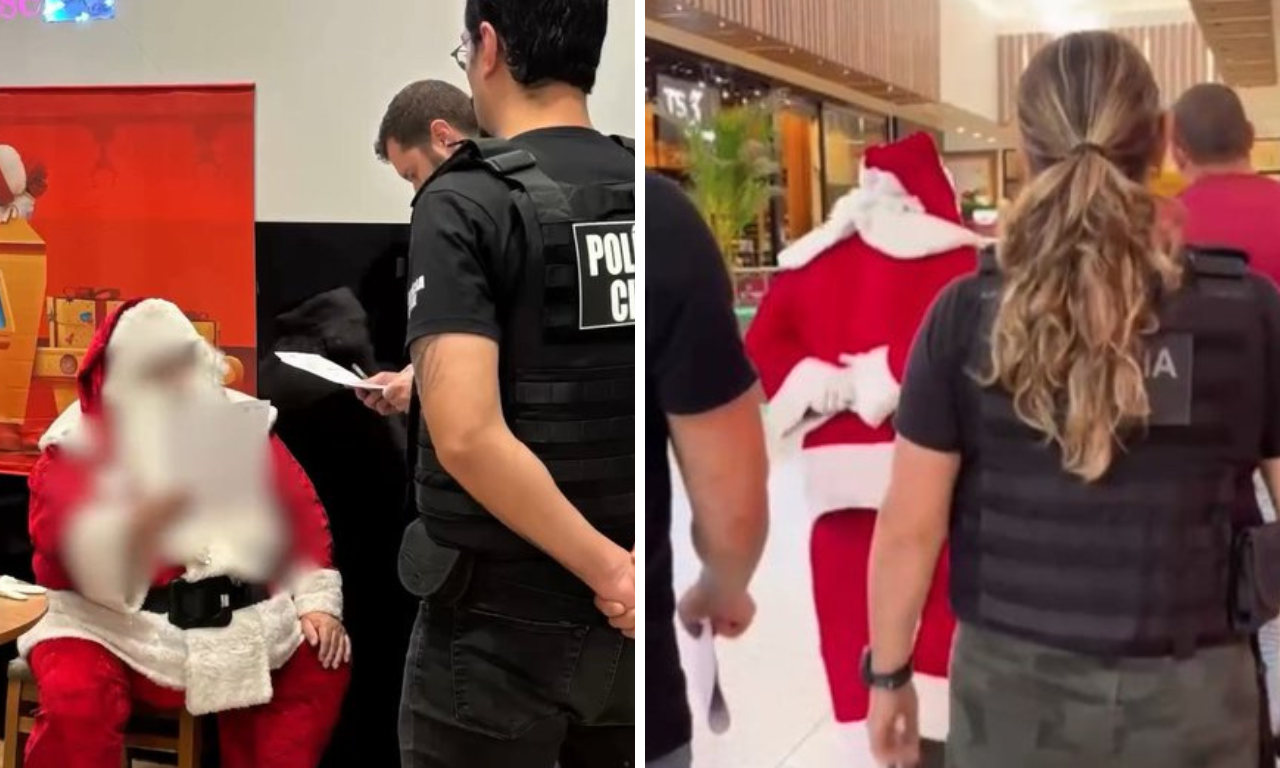'Papai Noel' é preso por estupro de vulnerável em shopping. Foto: Reprodução