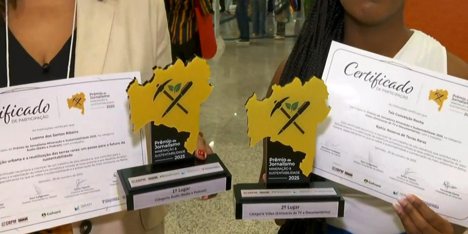 As reportagens da TV Aratu e da Antena 1 foram premiadas. Foto: TV Aratu