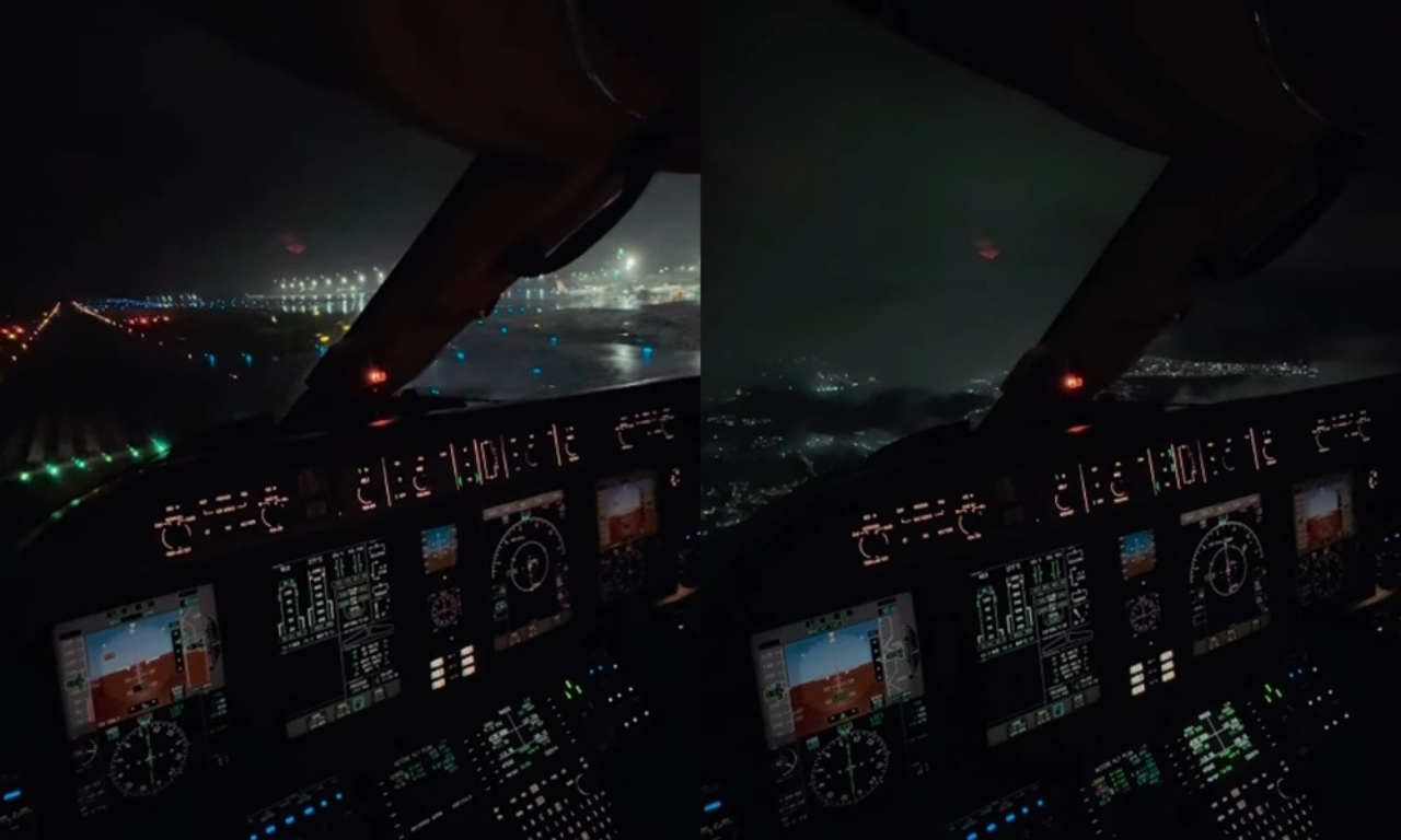 Piloto viraliza ao mostrar pouso noturno em Salvador.Foto: Redes sociais | ro.mercaldi
