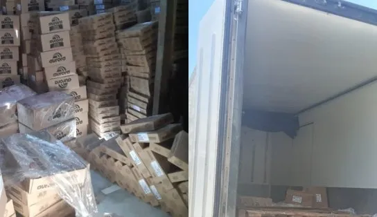 Caminhão lotado de carga de frango é roubado na Feira de São Joaquim; dois homens são presos