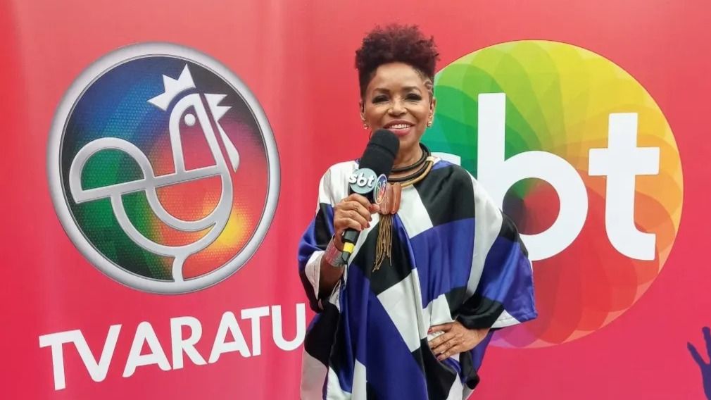 Wanda Chase durante transmissão do Carnaval de Salvador na TV Aratu | Foto: redes sociais