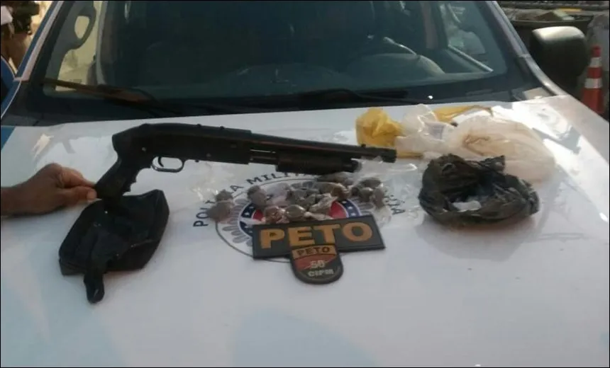 Armas e drogas são encontradas com adolescentes em Jaguaripe e Nova Brasília
