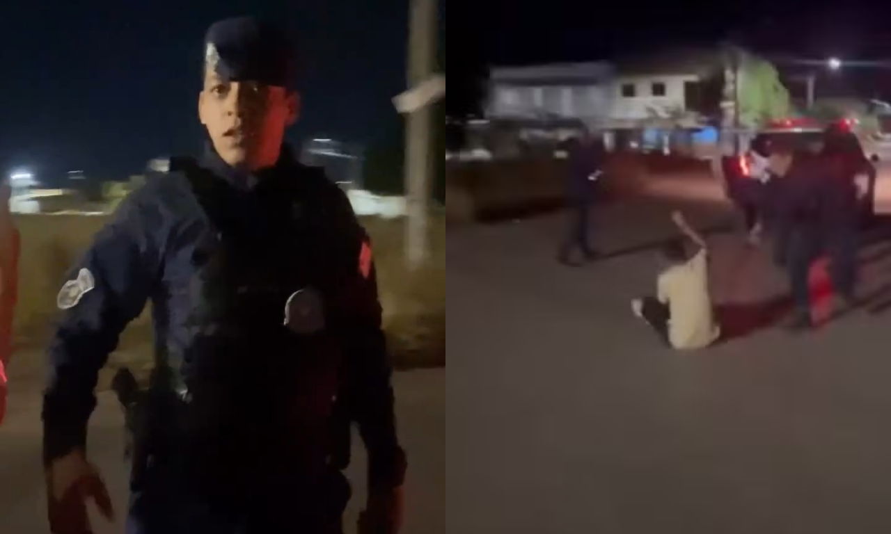 V&Iacute;DEO: jovem &eacute; agredido ap&oacute;s abordagem da Guarda Municipal na Bahia. Foto: redes sociais