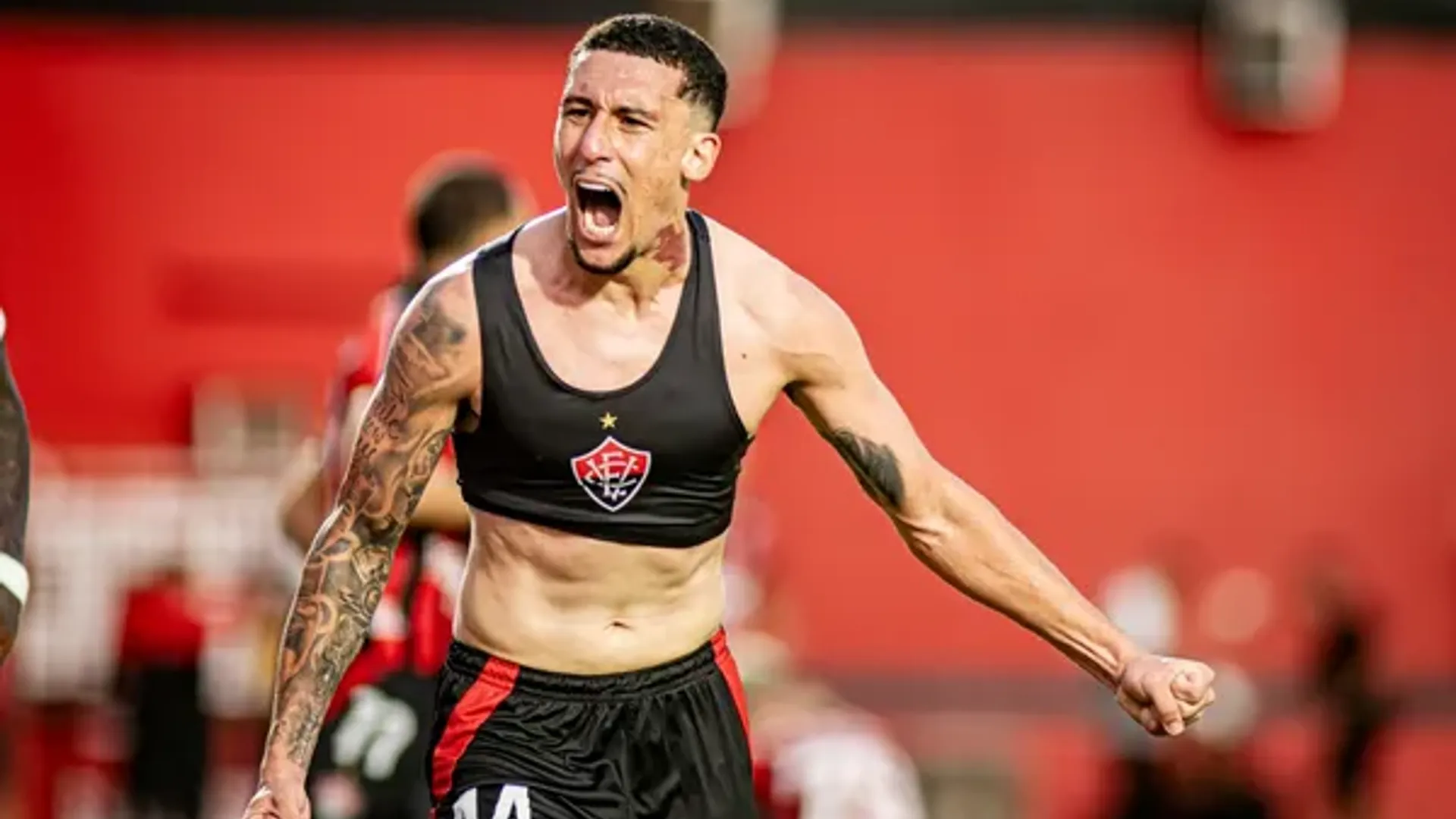 Com gol de Baralhas, o Vitória venceu o São Paulo e fica na Série A em 2026. Foto: Victor Ferreira/EC Vitória