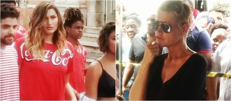 NO PELÔ: Xuxa acompanha filha Sasha em ensaio fotográfico no Centro de Salvador