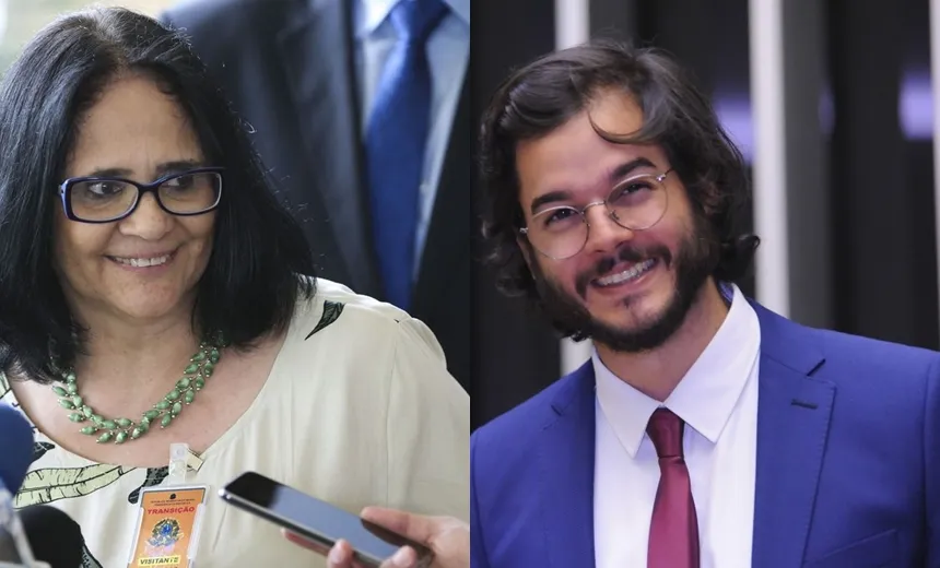 VÍDEO:Ministra Damares suspira por Túlio Gadêlha e elogia namorado de Fátima Bernades