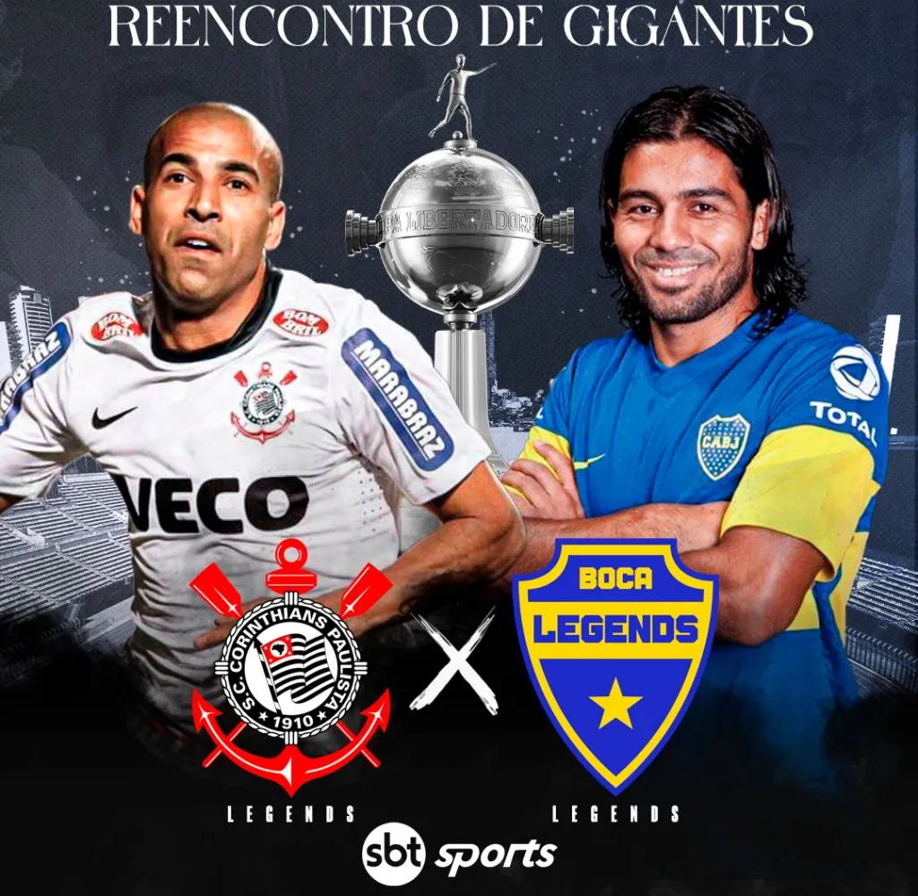 Veja quem participa do encontro de lendas do Corinthians e Boca Juniors