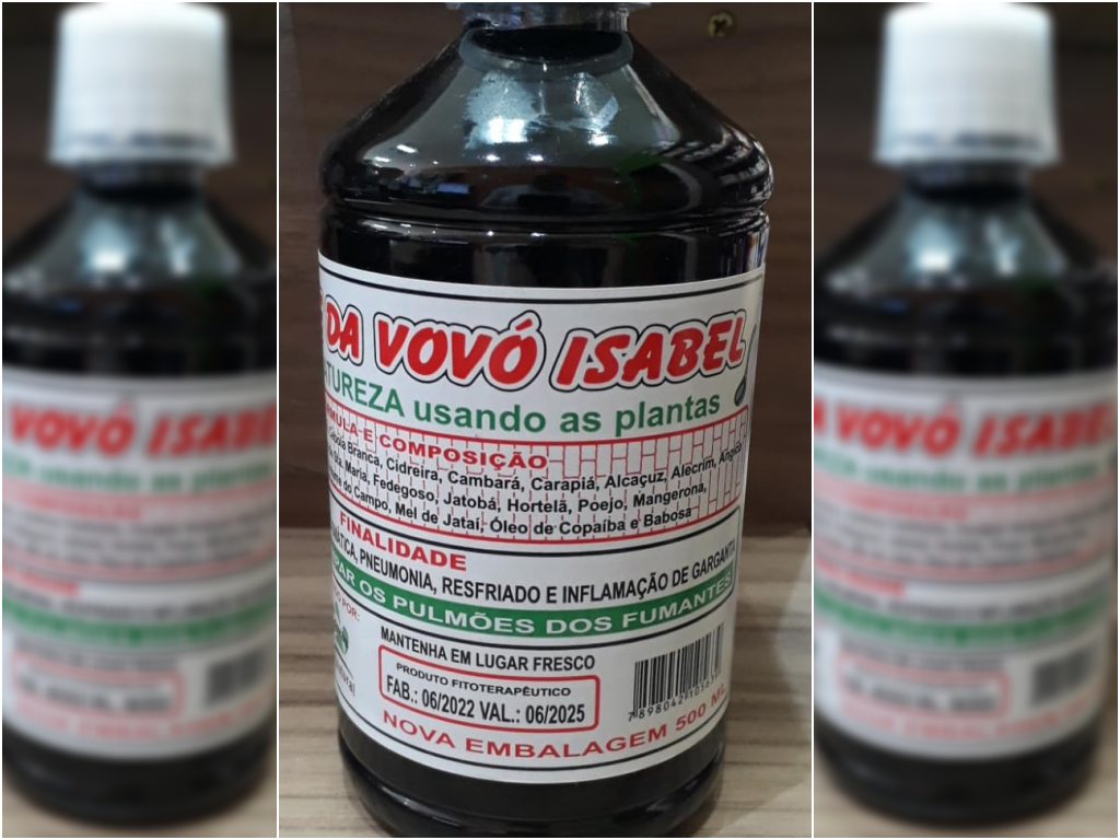 A Anvisa proibiu produtos como o Xarope da Vovó Isabel, um botox e uma marca de Colágeno. Foto: Reprodução