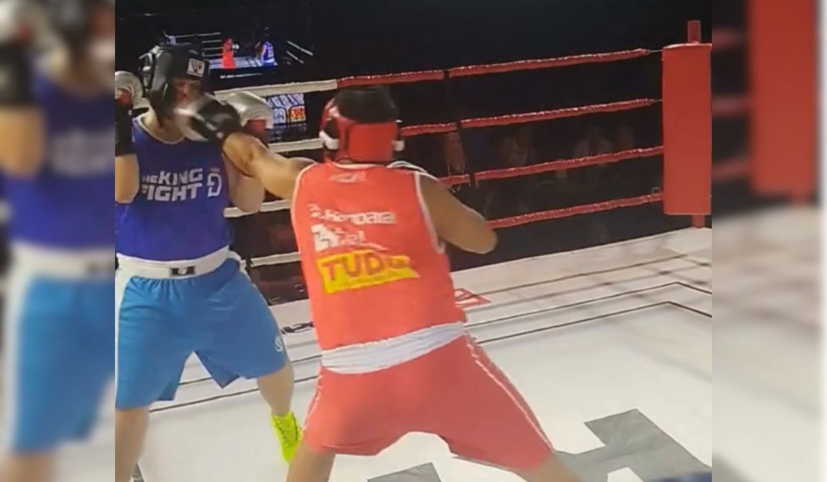 Boxe entre vereadores aconteceu no The King Fight, torneio que teve outras 14 lutas na programação. Foto: Reprodução / Instagram @luludascomunidades
