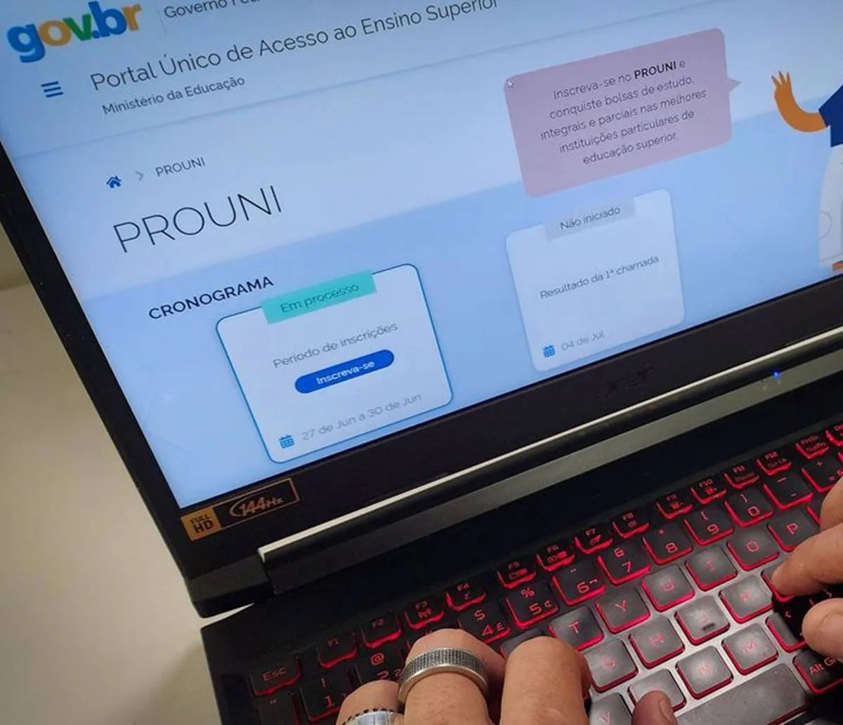 Prazo para comprovação de documentos do Prouni termina na quinta (3)