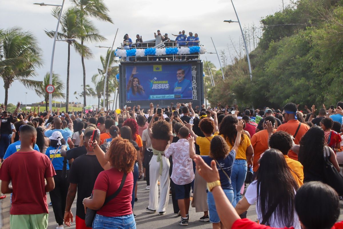 No dia 8 de agosto, acontece a Marcha Para Jesus em Salvador, na Orla da Capital; evento terá shows e apresentações musicais. Foto: Ever Lopes/Divulgação