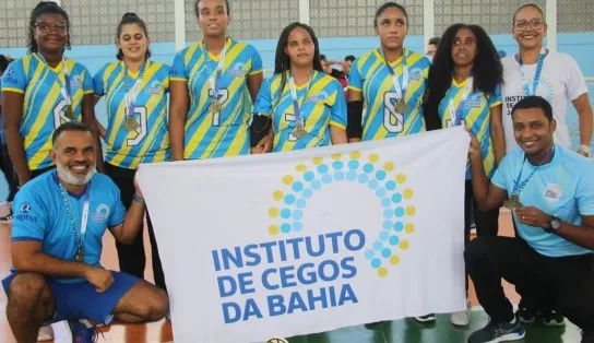 Com atleta da seleção Brasileira, time feminino do Instituto de Cegos da Bahia disputa campeonato em São Paulo