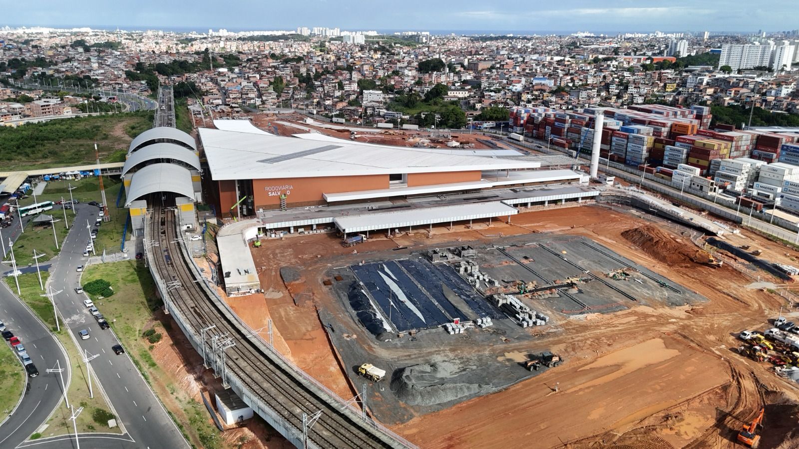 Obras da nova Rodoviária de Salvador. Foto: Joá Souza | GOVBA