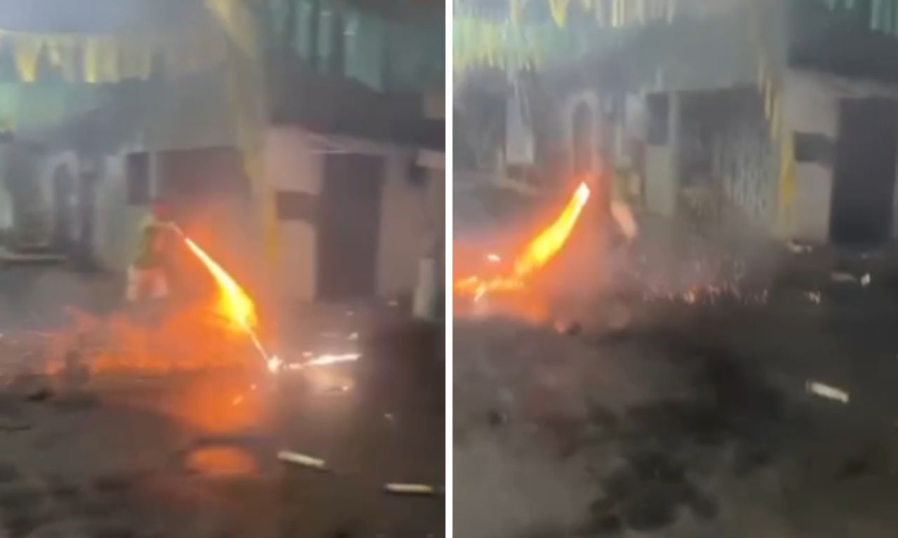 Guerra de espadas em Periperi. Foto: Leitor Aratu On