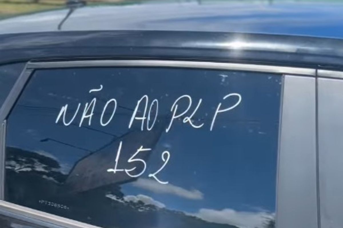 Manifesta&ccedil;&atilde;o de motorista por aplicativo no CAB. Foto: Reprodu&ccedil;&atilde;o | V&iacute;deoAplicativo