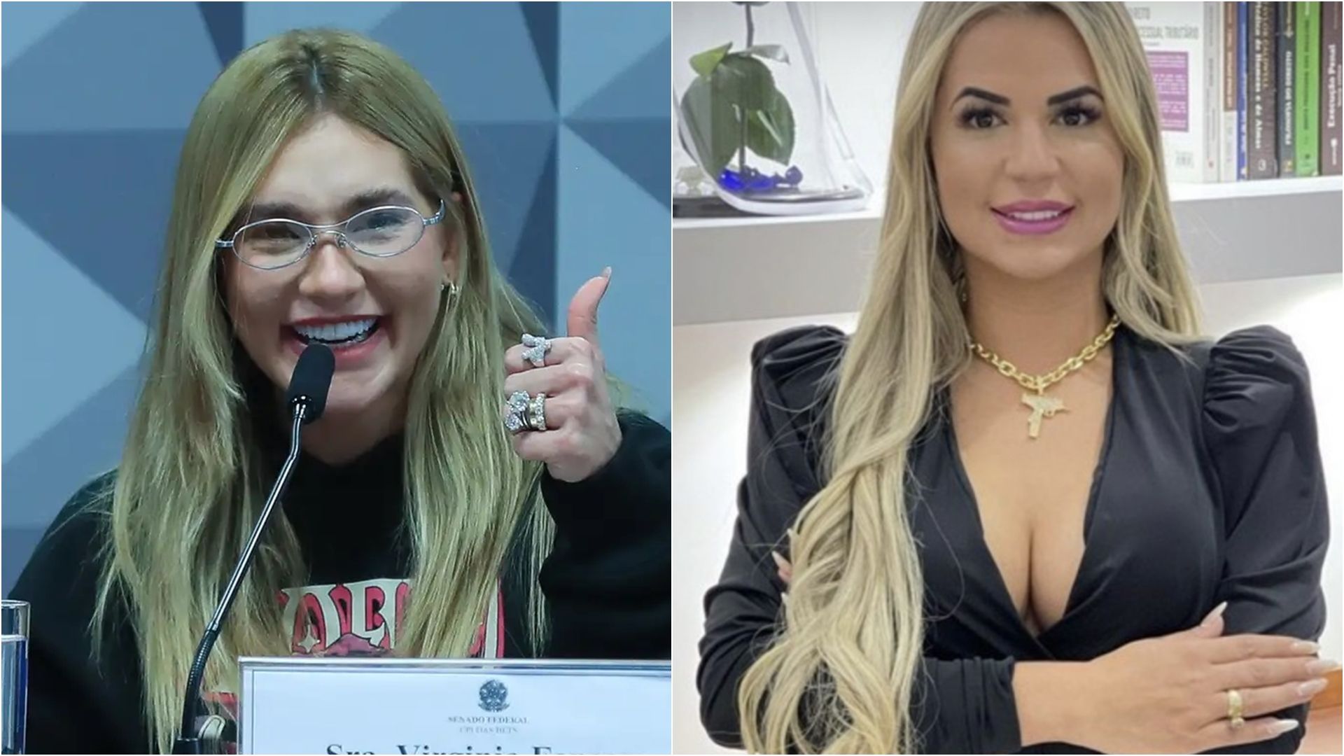 Relatora pediu indiciamento de Virgínia, Deolane e outras 14 pessoas | Fotos: Lula Marques/Ag. Brasil e Reprodução/Instagram