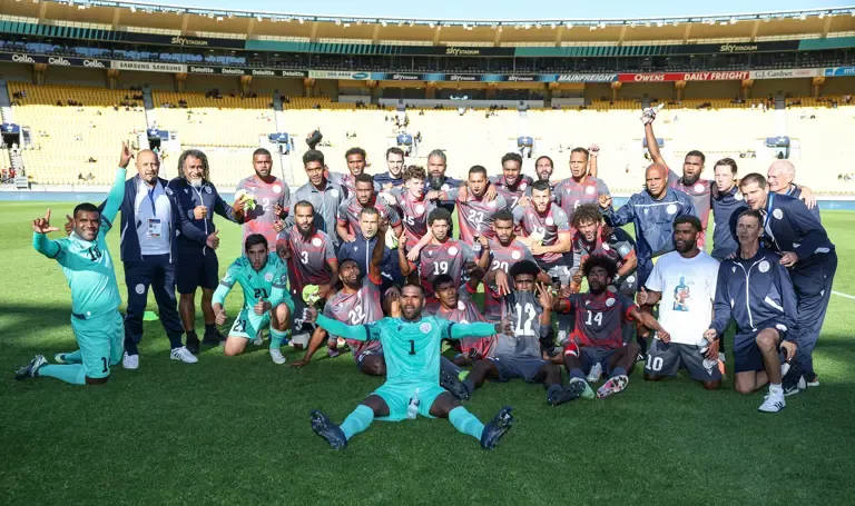 Nova Caledônia celebra classificação para decisão da vaga continental. Foto: Divulgação/FIFA