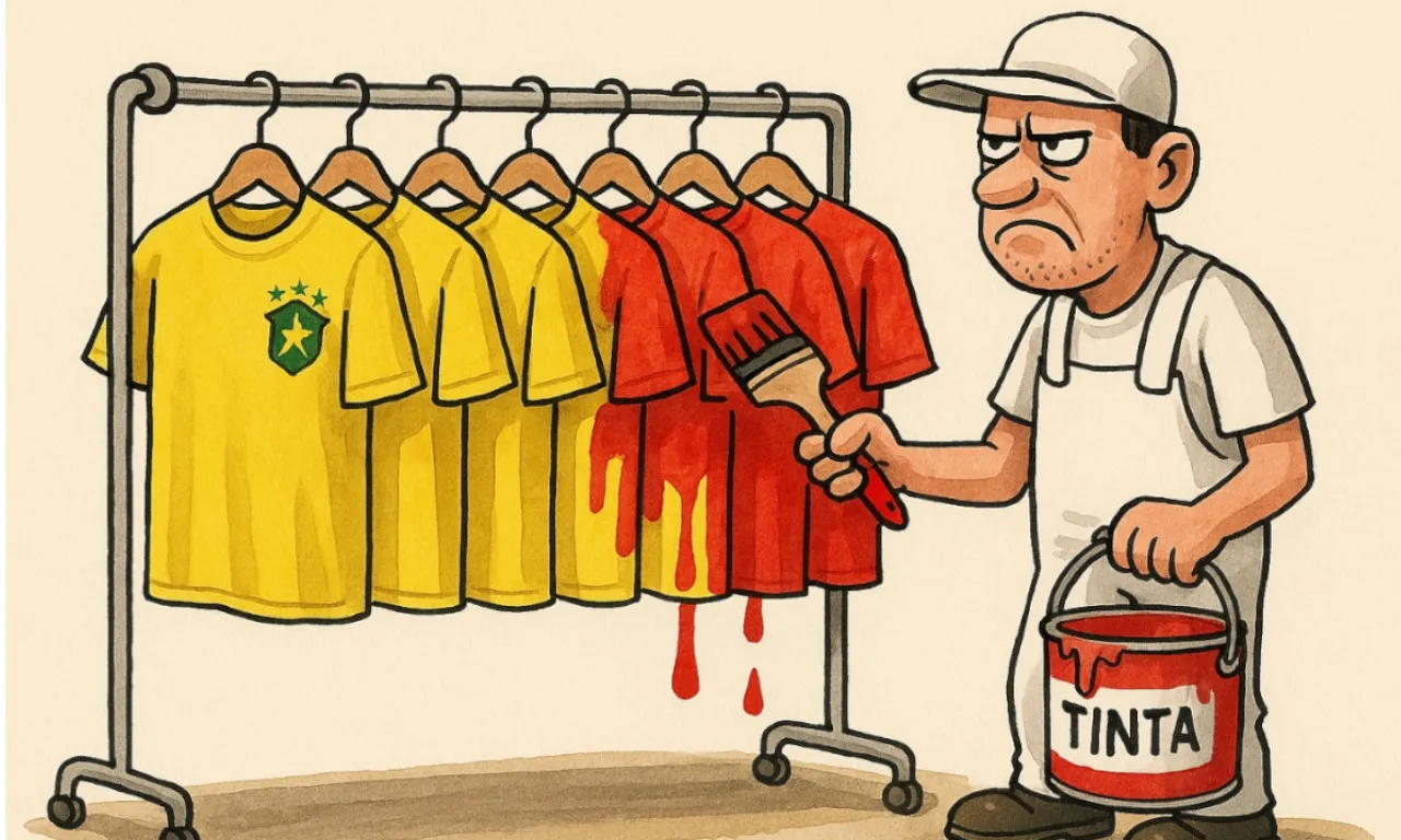 A canarinho jamais será vermelha: uma camisa pesa mais que chuteira
