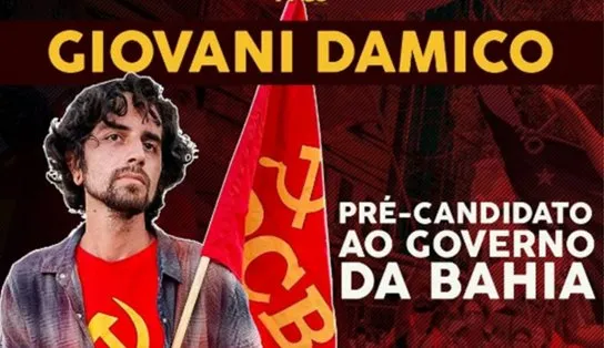 PCB divulga nome de Giovani Damico, o Prof. Gio, como pré-candidato a governador da Bahia