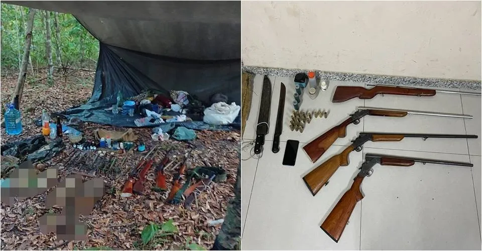 Caça ilegal na Bahia: suspeito é detido com seis animais mortos e armas em Belmonte