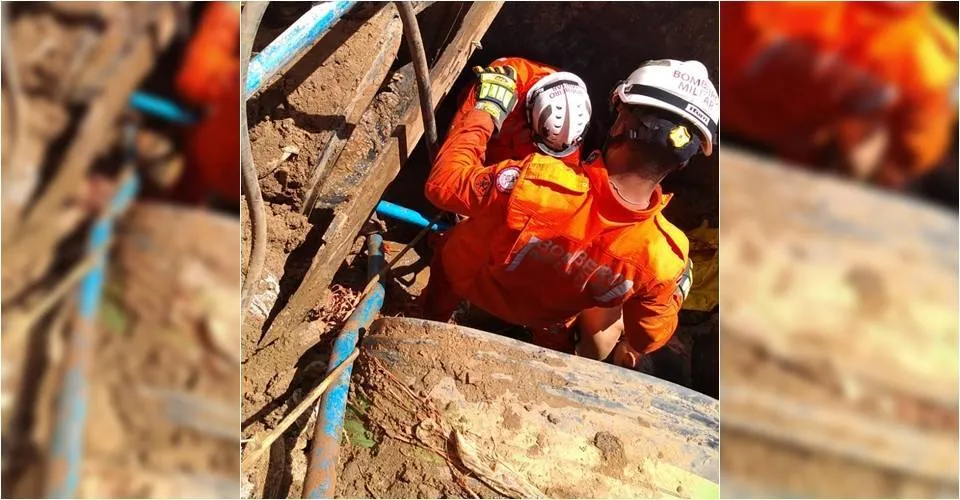 Operário que ficou preso em tubulação segue internado no HGE: 'Saiu da ala vermelha para a amarela'
