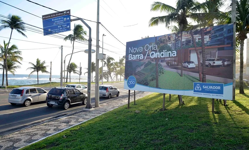 SENTIDO ÚNICO: Obras de requalificação da orla vão alterar trânsito em Ondina