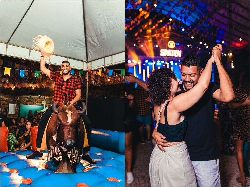 Além dos shows, o Arraiá do Bier contará com barracas de comidas típicas e brincadeiras tradicionais, como tiro ao alvo e touro mecânico. Foto: Divulgação/Feed Experience Hub