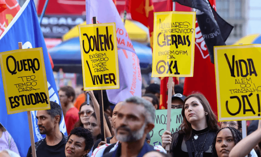 Protesto Pelo Fim Da Escala De Trabalho 6x1 Divulga&ccedil;&atilde;o. | Foto: Tomaz Silva Agencia Brasil 