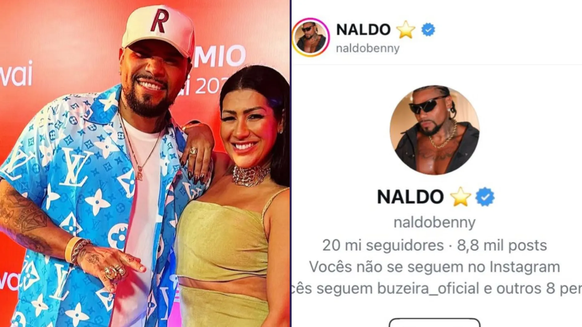 Naldo Benny se defende após proposta íntima viralizar: 'Somos resolvidos'