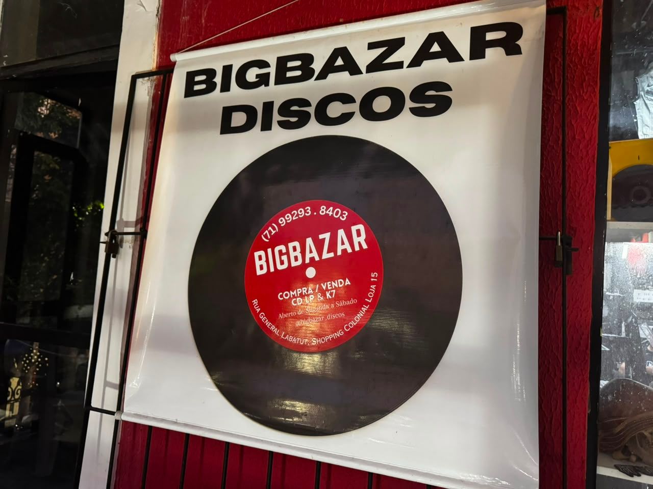 Onde comprar discos de vinil em Salvador: BigBazar Discos. Foto: Nat&aacute;lia Martins/Aratu On