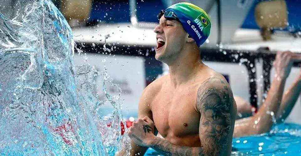 Olimpíadas: Guilherme Caribé finaliza bateria em 4° e avança para semifinais dos 100m livre