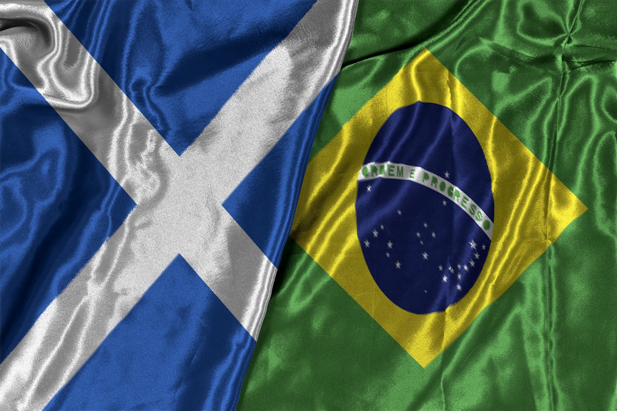 Bandeiras Esc&oacute;cia Brasil