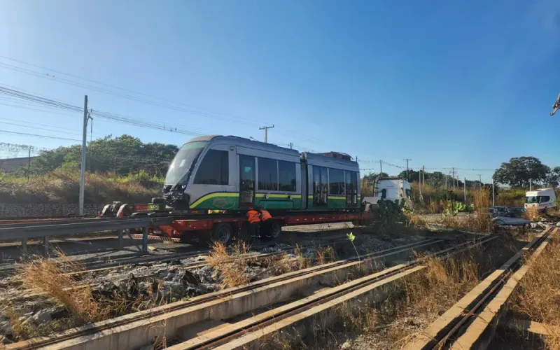 Últimos trens do VLT saindo do Mato Grosso/ Foto: Divulgação/ Governo do Estado