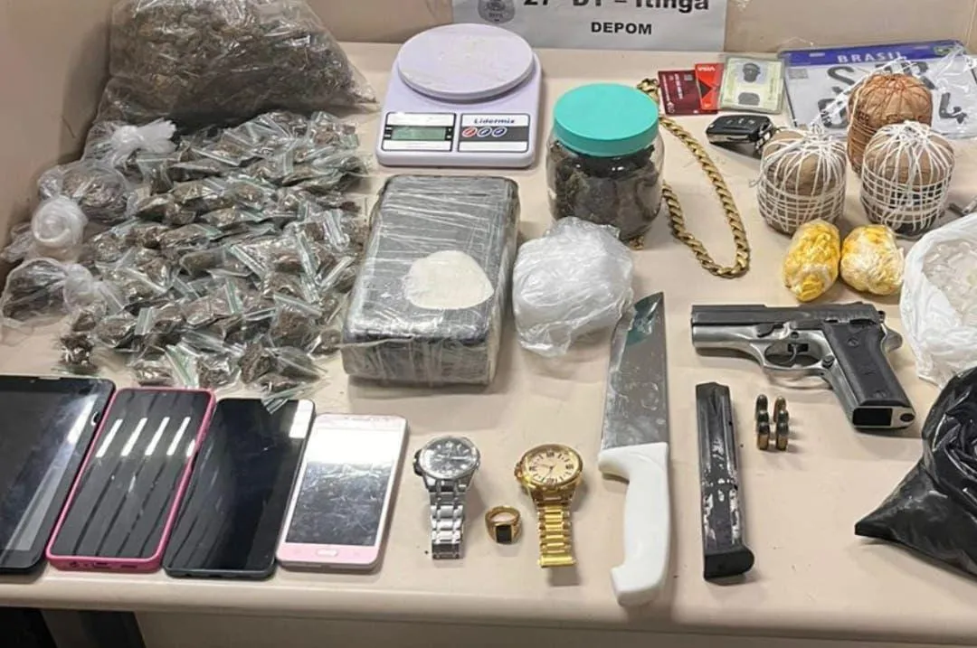Drogas, granadas e arma de fogo são apreendidas em Lauro de Freitas