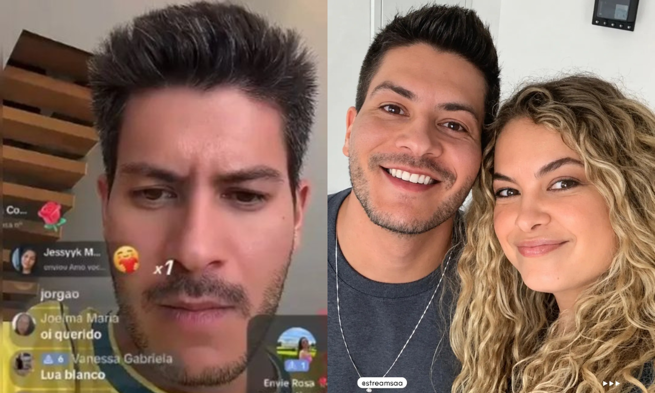 Arthur Aguiar descobre morte da ex-namorada Lua Blanco durante transmiss&atilde;o ao vivo. Foto: Divulga&ccedil;&atilde;o