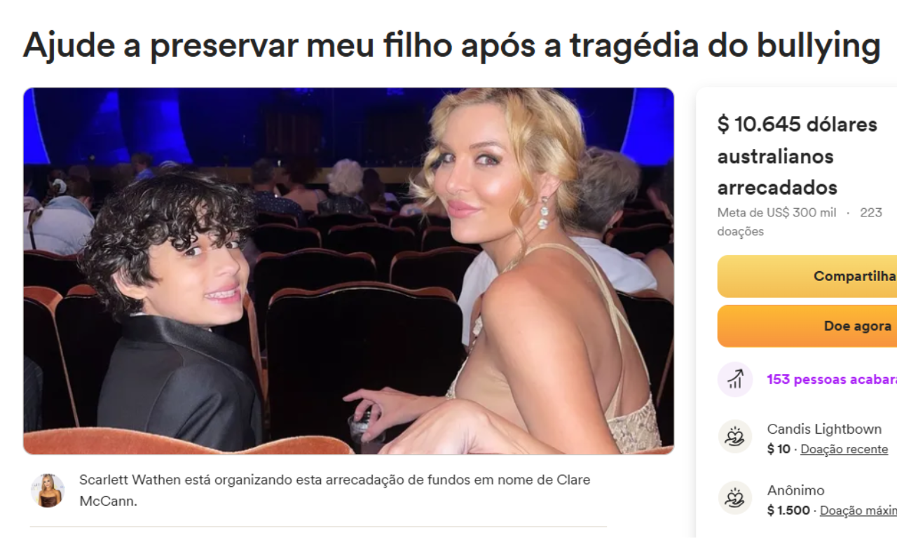 Vaquinha Online. Foto: @claremccannofficial