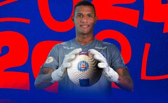 Bahia anuncia renovação de empréstimo do goleiro Adriel até o final da temporada 2024