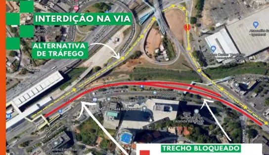 Trechos da Av. Tancredo Neves terão trânsito alterado a partir deste sábado; saiba o que muda