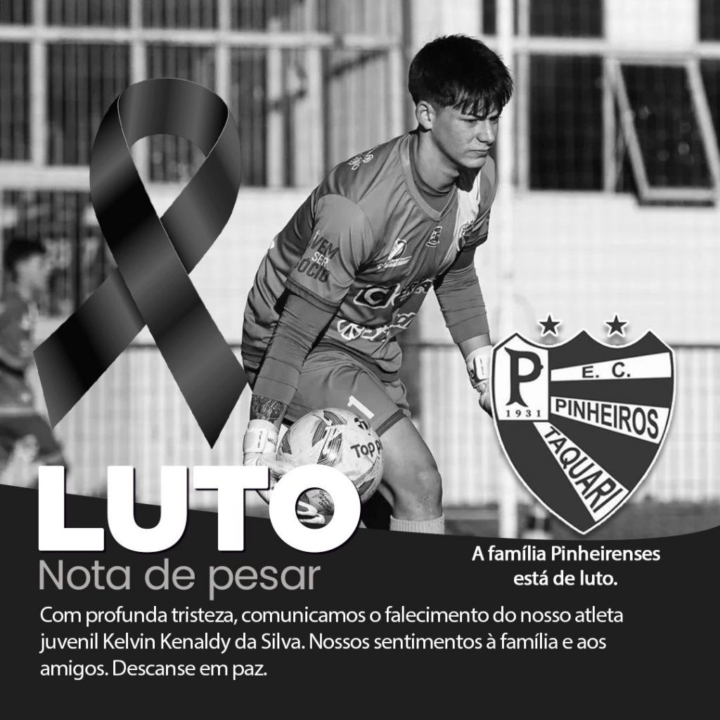 O goleiro de 17 anos passou mal nas instalações do clube. Foto: Divulgação/Pinheiros