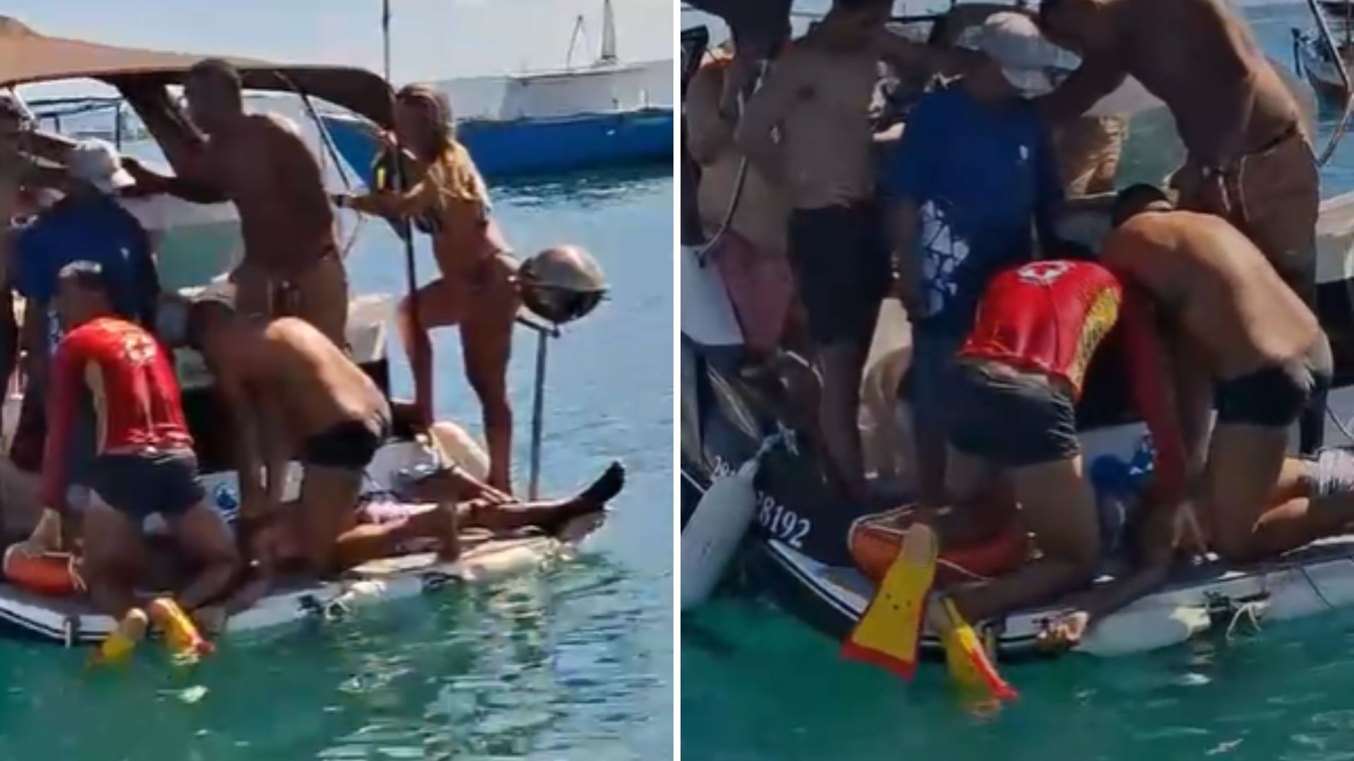 Afogamento na praia do Porto da Barra. Foto: Redes sociais