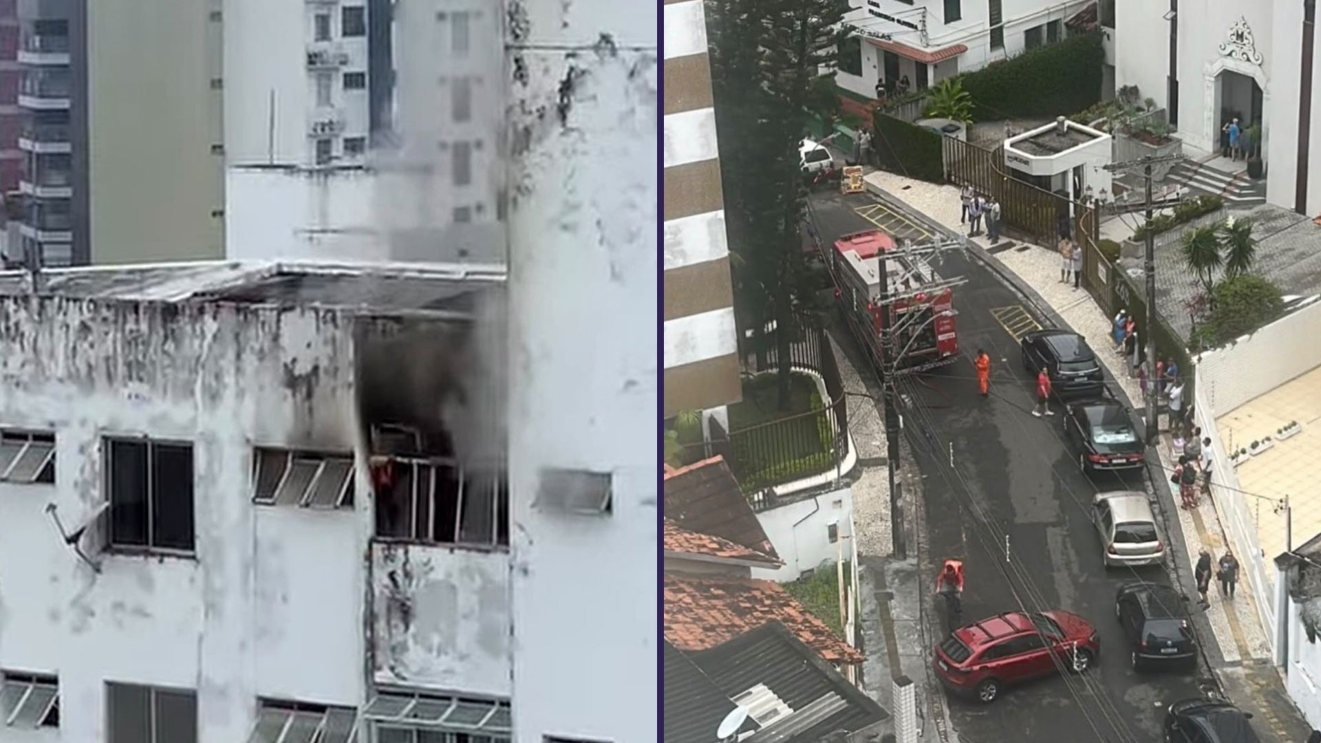  Inc&ecirc;ndio atinge &uacute;ltimo andar em pr&eacute;dio na Gra&ccedil;a; Foto: Reprodu&ccedil;&atilde;o Instagram / @infograca