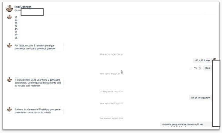Trecho De Conversa De Uma Das Vítimas Com Estelionatário  Reprodução