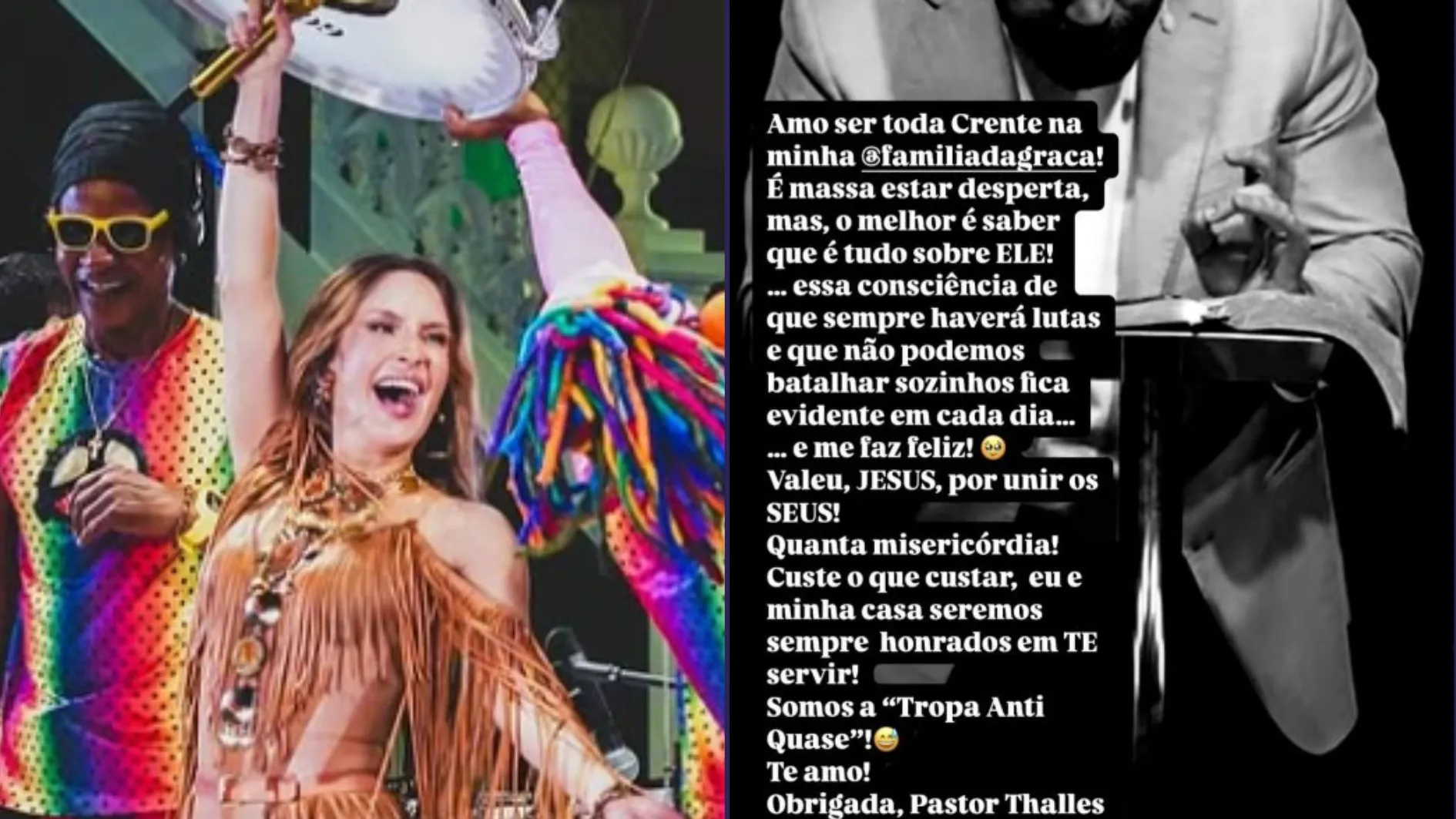 'Sou crente mesmo': Claudia Leitte posta sobre conversão e fé