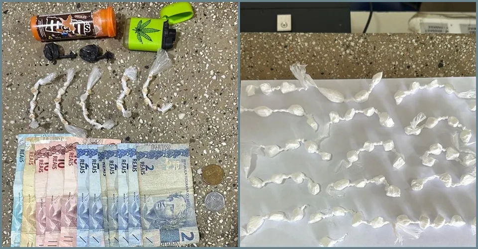 Polícia apreende cocaína e crack em Teixeira de Freitas; suspeito é detido