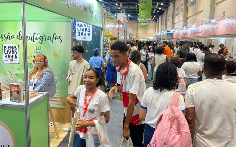 Programa&ccedil;&atilde;o da Bienal Salvador 2026 contar&aacute; com Julia Quinn, Paula Pimenta, Paloma Jorge Amado e Raphael Montes/Foto: Laraelen Oliveira/Aratu On&nbsp;