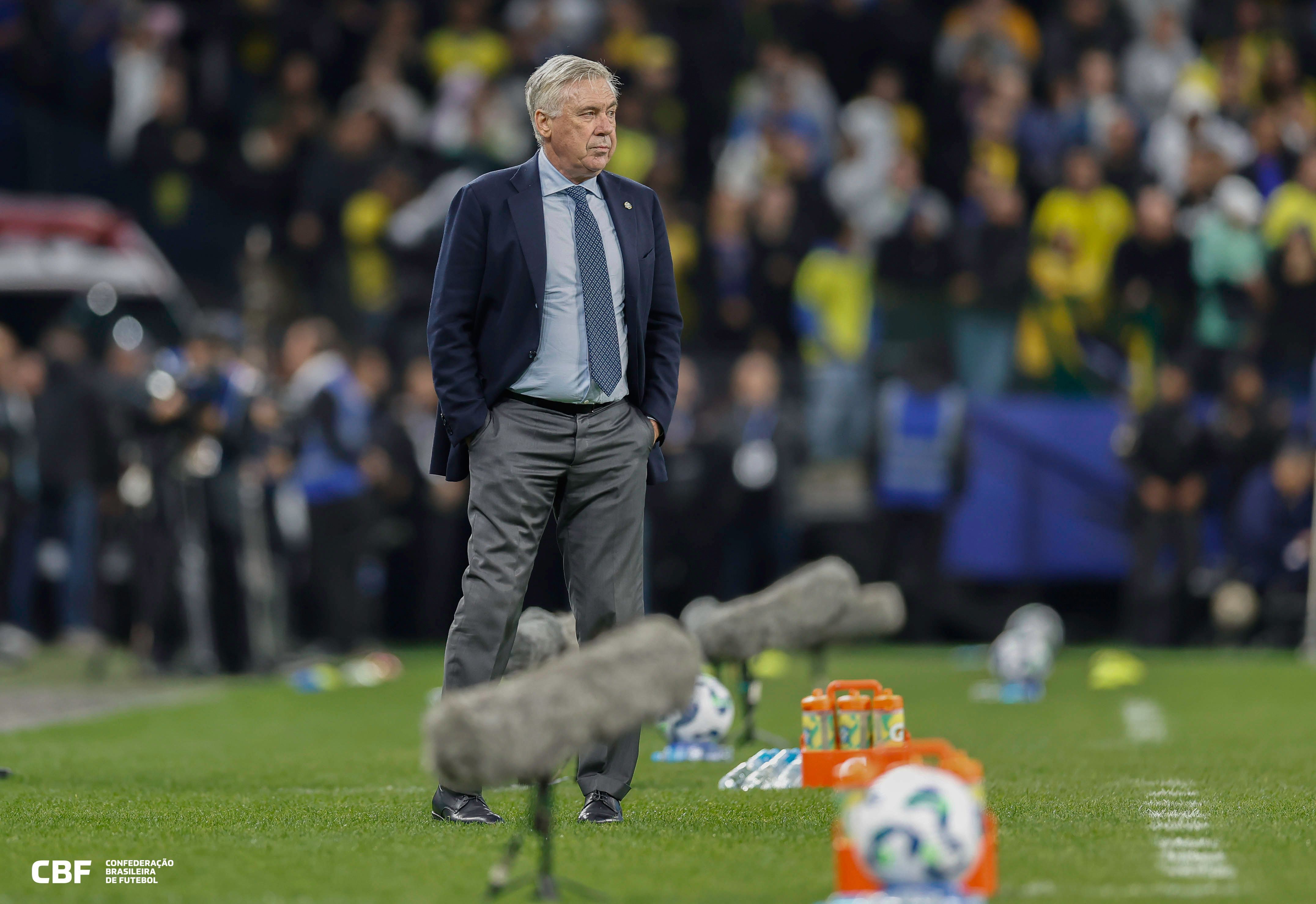 Ancelotti gostou da atuação do Brasil. Foto: Rafael Ribeiro | CBF
