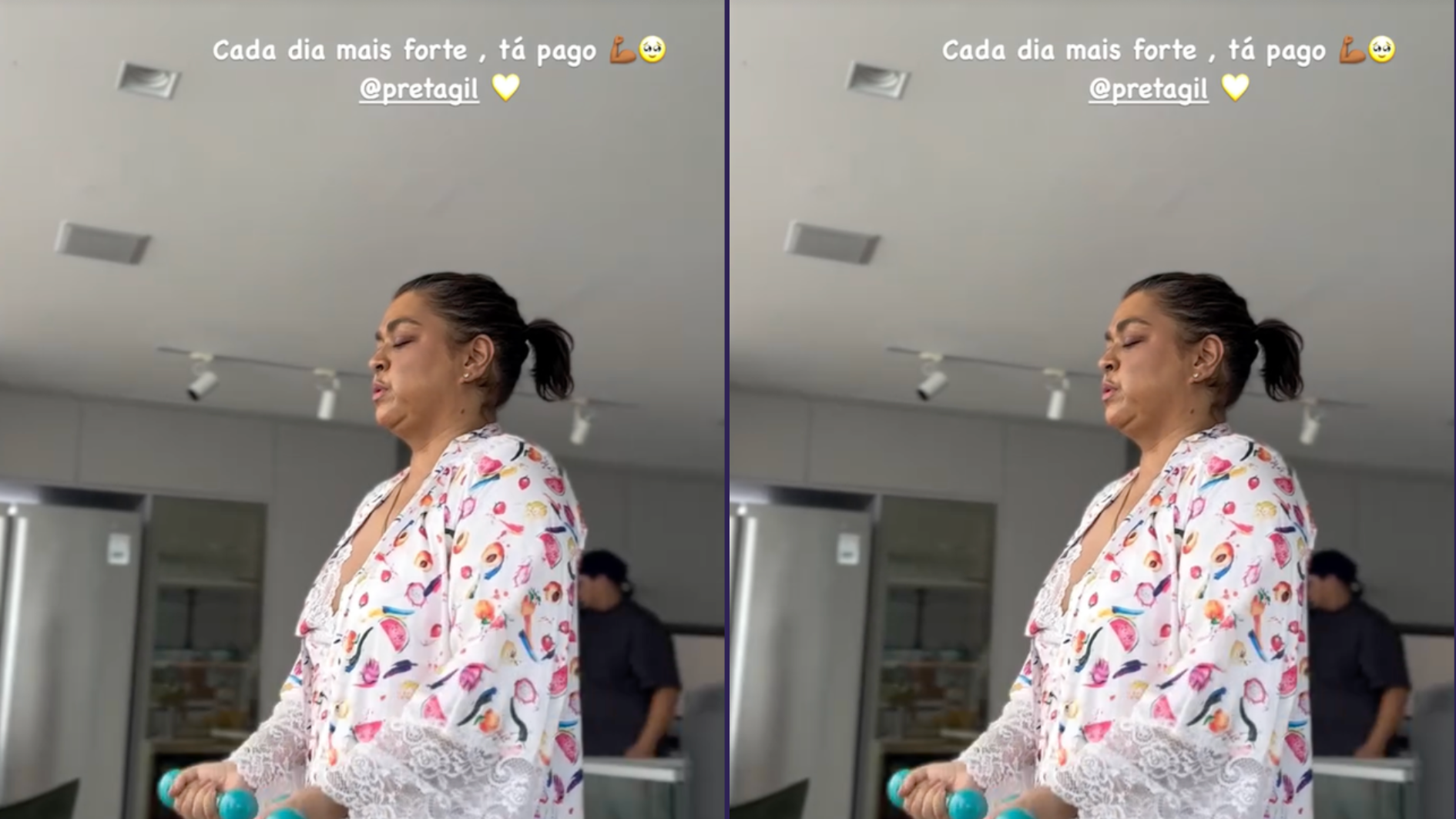 O Kannalha visita Preta Gil e celebra sua força na recuperação. Foto: Rede social /O Kanalha