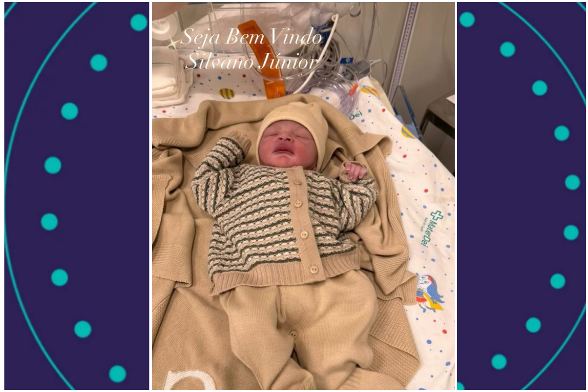 O cantor Silvanno Salles anunciou o nascimento de Silvano J&uacute;nior, segundo filho do artista, neste domingo, em Salvador. Foto: Redes Sociais