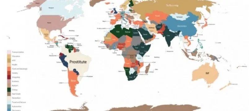 Mapa mostra os ‘produtos’ de cada país mais procurados no Google; Confira a lista